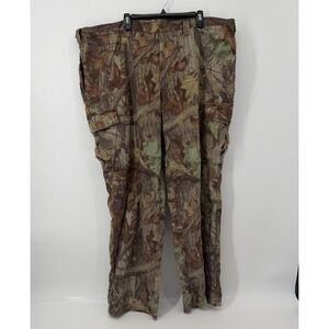 Woolrich Brown Camo Pants Saddle Cloth Mens Size 2XL Outdoor Hunting Vintage‎